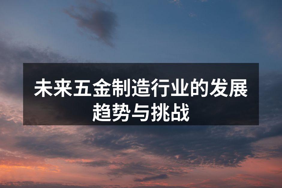 未来五金制造行业的发展趋势与挑战